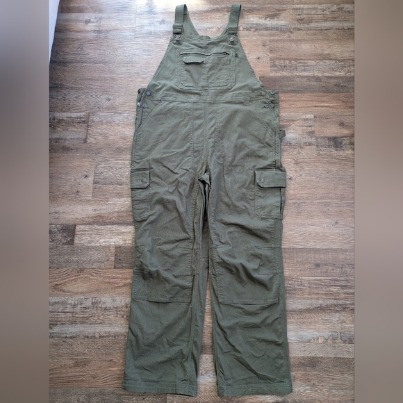 Duluth Trading Co Denim - Duluth Trading Women's DuluthFlex Fire Hose Bib Overalls Vintage Green XXL x 31